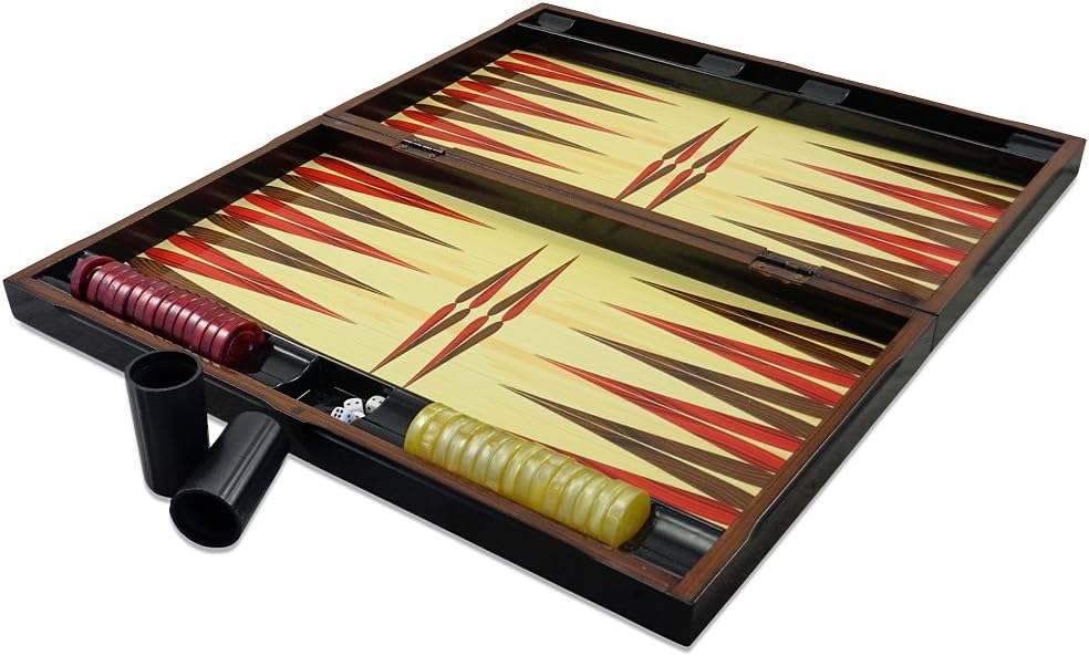 shayniyenigun Luxury White Sunrise VIP Backgammon Set - Board Game- 19"
