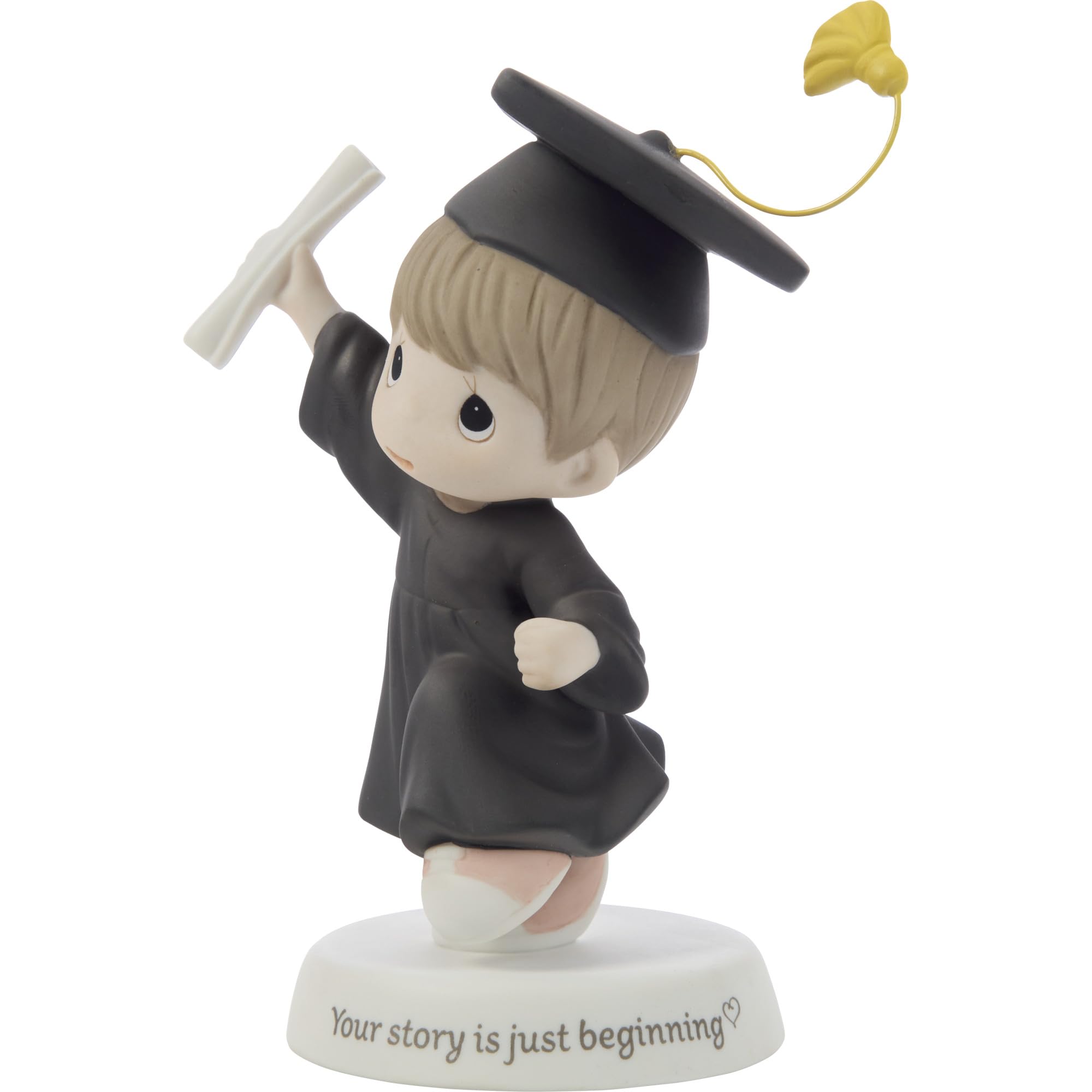 Precious Moments Commemorative Graduation Figurine - Your Story is Just Beginning Hand-Painted Bisque Porcelain Decor