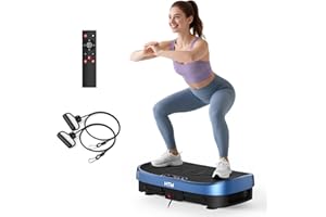 HTM Vibration Plate Exercise Machine - 330lbs Weight Capacity, 120 Speed Levels, Full Body Workout Shake Board for Home Fitness, Toning and Wellness, LED Display, Low Noise Motor