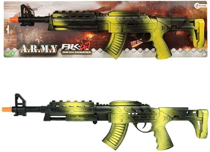 Toi Toys 32662a Ak 47 Sturmgewehr Fur Kinder Mit Schussgerausch Bundeswehr Handgewehr Pistole Maschinenpistole Waffe Gewehr Zielscheibe Jungen Freizeit Kinderspielzeug Amazon De Spielzeug