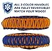 Frijid Parahandle - Paracord Handle for 30 oz Stainless Steel Tumblers such as YETI, RTIC, ORCA, SIC, etc. (Orange and Blue)