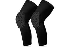 Knee Compression Pads,Compression Knee Sleeve for Knee Pain,Knee Pads Wrestling Knee Brace Leg Sleeves Honeycomb Pad for Voll