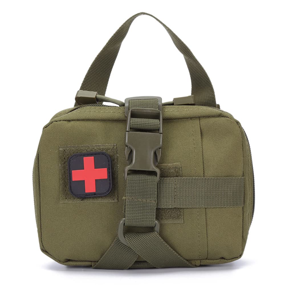 First Aid Kits, Tactical Survival Equipment, Military Molle Pouch EMT Utility Pouch Tactical Medical Pouches, IFAK Molle Rip Away Tactical Medical Bag for Home, Car, Traveling(Green, Empty)