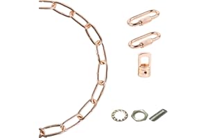 Arncmiv Pendant Light Fixture Chain,Heavy Duty Chain for Light Fixture,Black Ceiling Light Fixture Extra Lighting Chains (S Gold,36 inch)