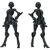 LEBOO Sheik Mainland 3MIN-A Series Model Kit 1/18 Action Figure 2PCS /4'' Swift Female Warrior-Black Assembly Required Age 15+
