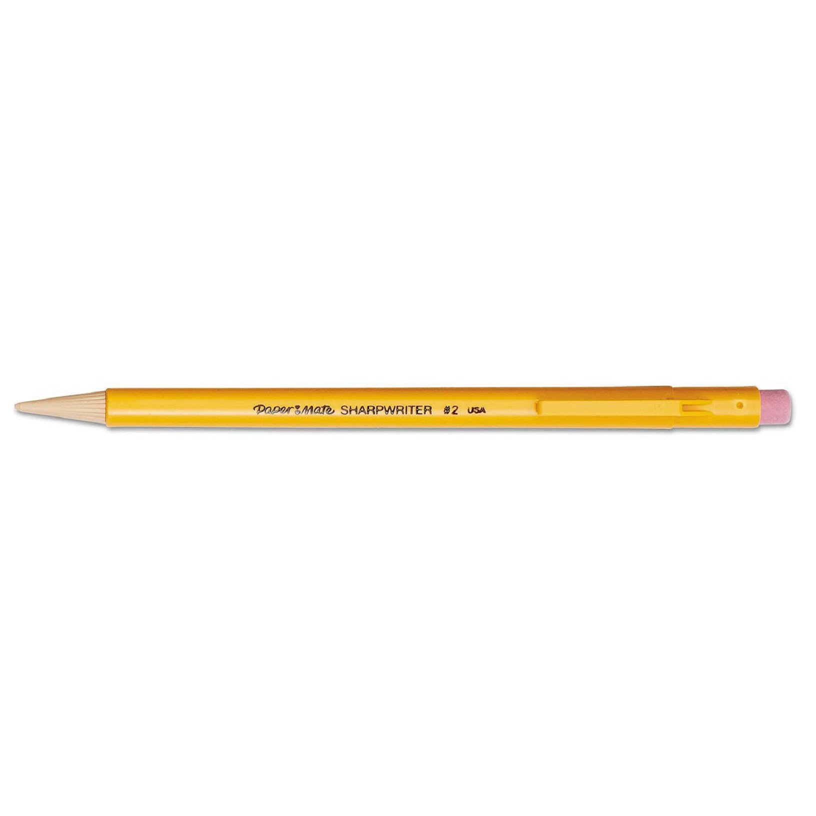 Paper MateSharpwriter Mechanical Pencils, 0.7mm-Yellow-12 ct, 2 pk