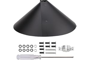 Wrap Around Squirrel Baffle,14 Inch Foldable Squirrel Guard Baffles,Universal Squirrel Proof Baffle,Protect Feeding Stations,