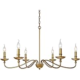 SEOL-Light 36" Dia Classic Candelabra Style Large Farmhouse Chandeliers Dining Room Light Fixture Ceiling Hanging Pendant 6 L