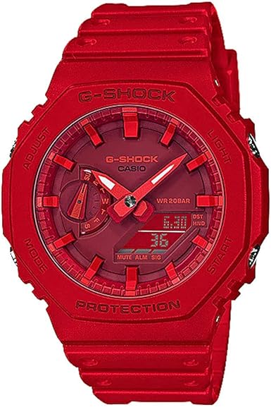 Casio G-Shock Men's Analog-Digital GA-2100-4A Watch Red: Amazon.co.uk: Watches