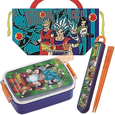 Amazon ハーフタオル付 ドラゴンボール超 角型お弁当箱 箸 箸箱巾着セット 弁当箱 オンライン通販