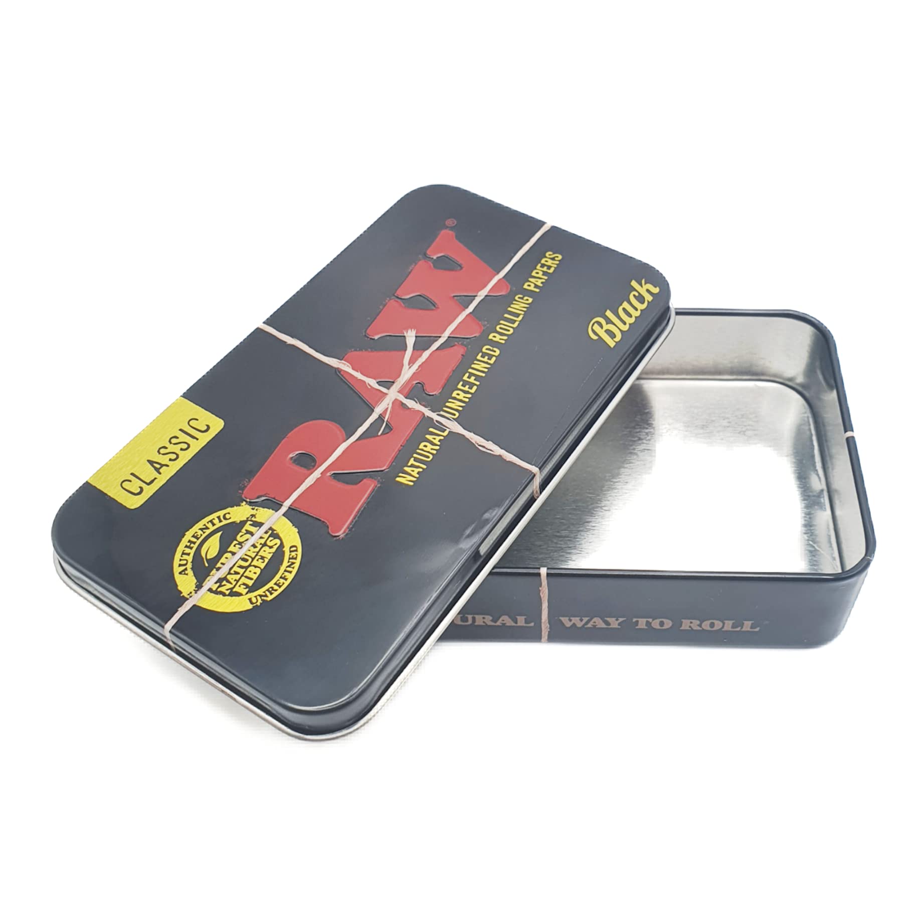 RAW BLACK Metal Tin Storage Stash Box