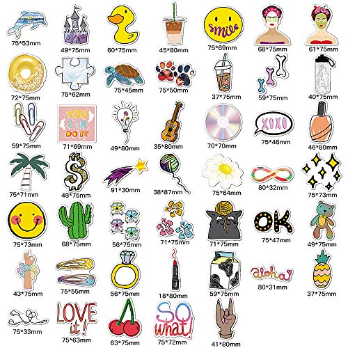 BOENFU Cute Vsco Stickers for Water Bottles, 47 Pack Laptop Stickers Trendy Aesthetic Stickers for Guitar Computer Phone, Water Bottles Stickers for Teens Girls