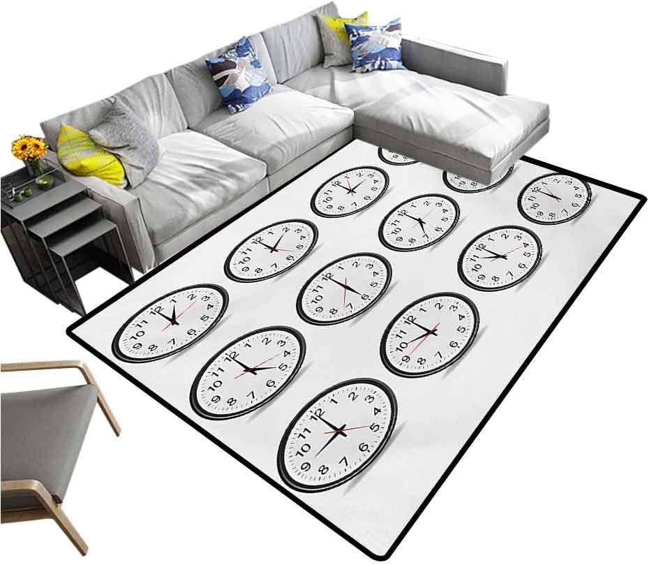 Clock Indoor Floor Mat Clocks with Numbers That Show Every