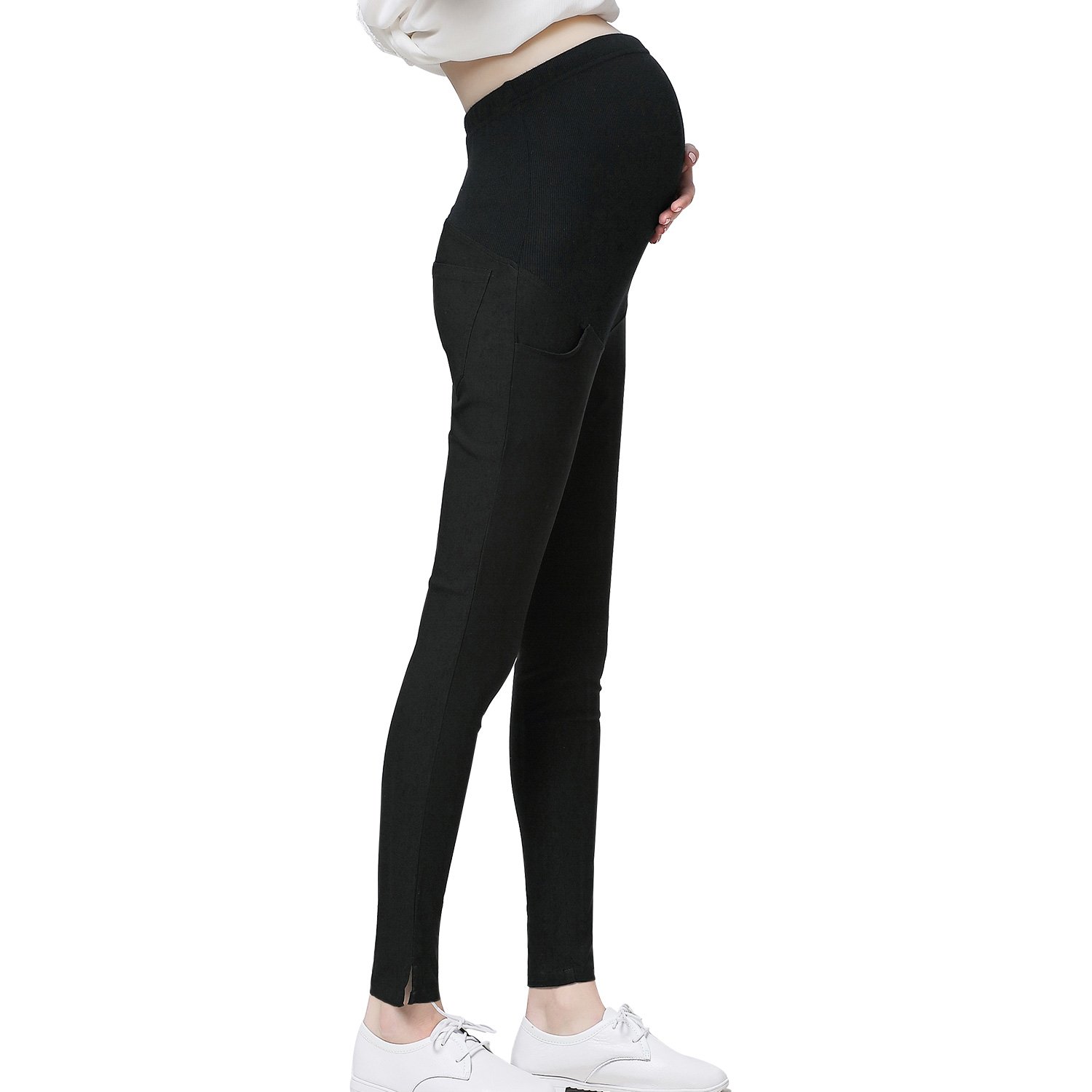 maternity skinny black trousers