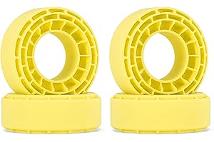 INJORA 4pcs Silicone Rubber Inserts for 56-58mm*22-24mm 1.0" Tires(1056)(Yellow)