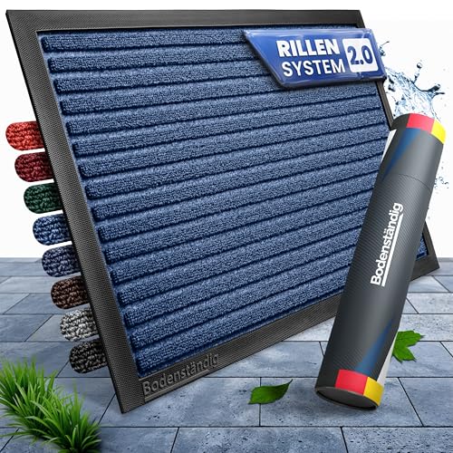 Bodenständig® Fußmatte außen - rutschfest & saugstark - Fußabtreter Blau