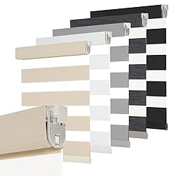 Persilux No Drill No Tool Zebra Blinds Dual Layer