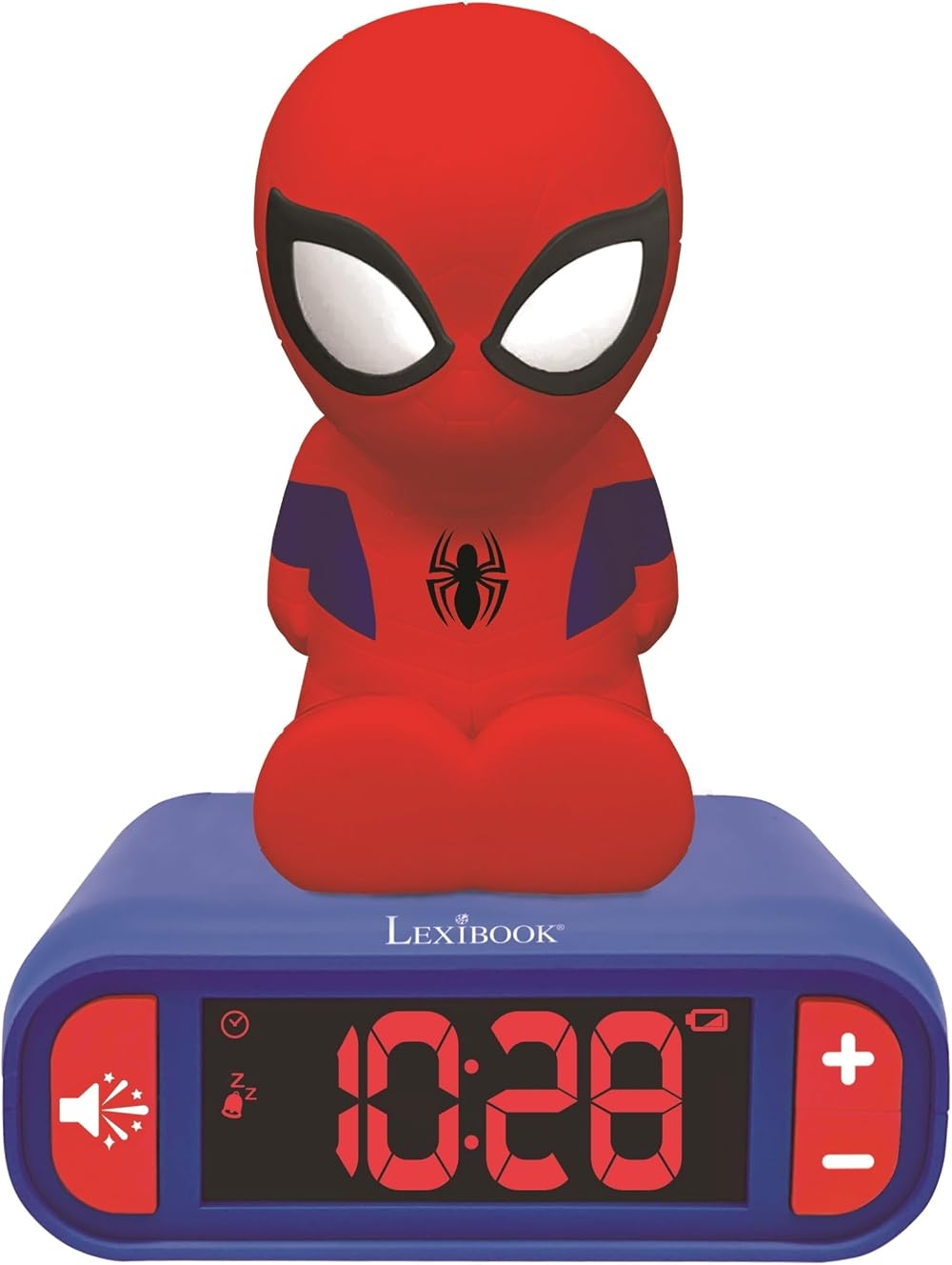 Lexibook Spider-Man Nightlight Alarm Clock Blue Red