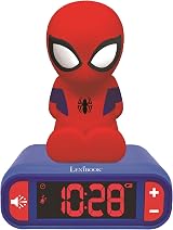 Lexibook Spider-Man Nightlight Alarm Clock Blue Red