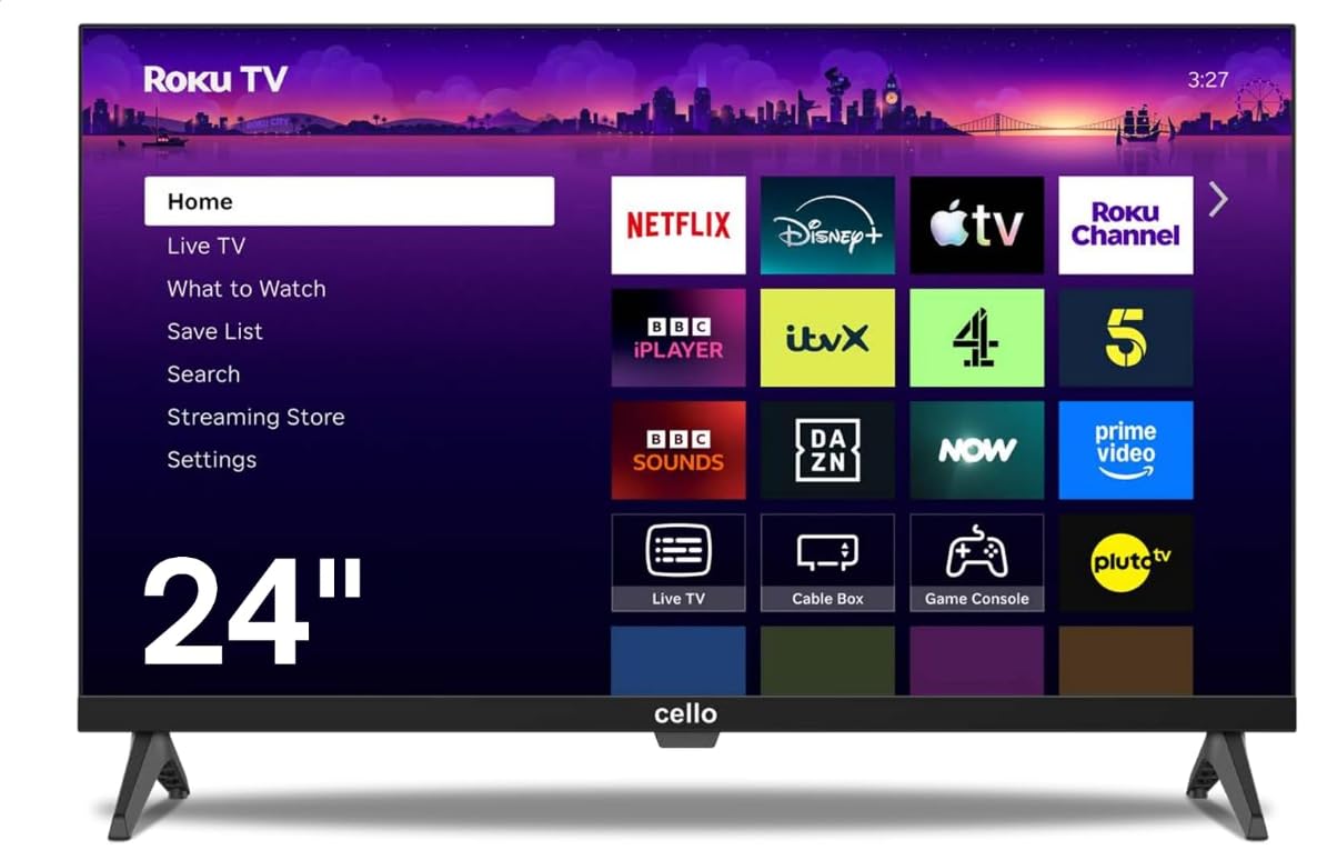 Cello C24RKH 24 Inch Smart Roku TV, HD R...
