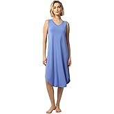 GYS Bamboo-Derived Viscose Women's Nightgowns Sleeveless V Neck Tank Night Dress