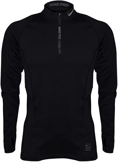 Nike Pro Men's Long Sleeve Running 1/4 Zip Up Black 922442 010 (s) at Amazon Menâs Clothing store