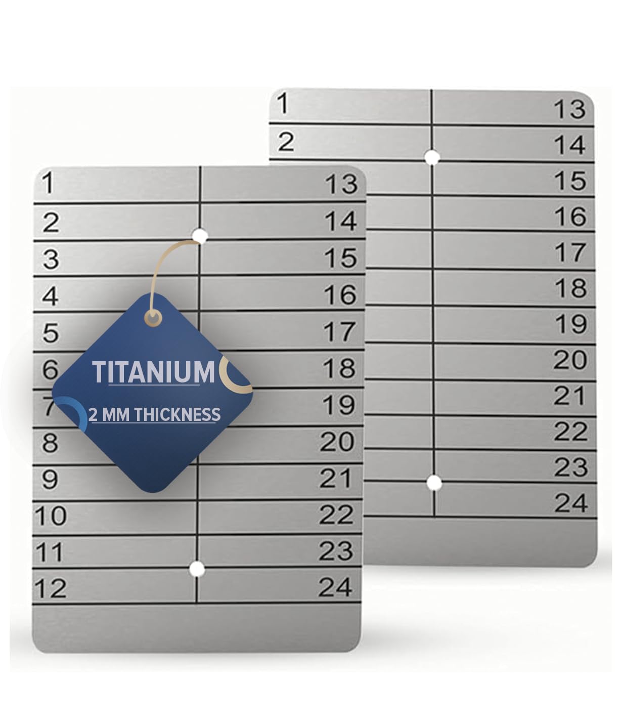 Hooe England 2X Titanium Metal Plate Crypto Seed Phrase Storage Lazer Engraved Cold Wallet Punchable or Etchable for Offline Bitcoin Ethereum Cryptocurrency Phrase Mnemonic Backup Recovery Word