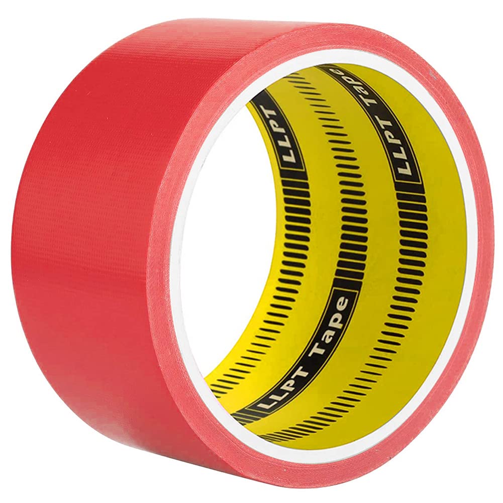 LLPT Duct Tape | 1 Pack Red | 50MM x 9M | Premium Color Fabric Gaffer Tape | Heavy Duty Waterproof Cloth Repair Tape | for DIY Indoor Outdoor Use (DT601RD)