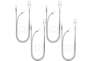 YorkSound Set of 4 Hearing Aid Clips, Adjustable Hearing Aid Holder String Anti-Lost BTE Clip with Storage Case, Hearing Protection Accessories for Adults & Kids, Binaural, Black