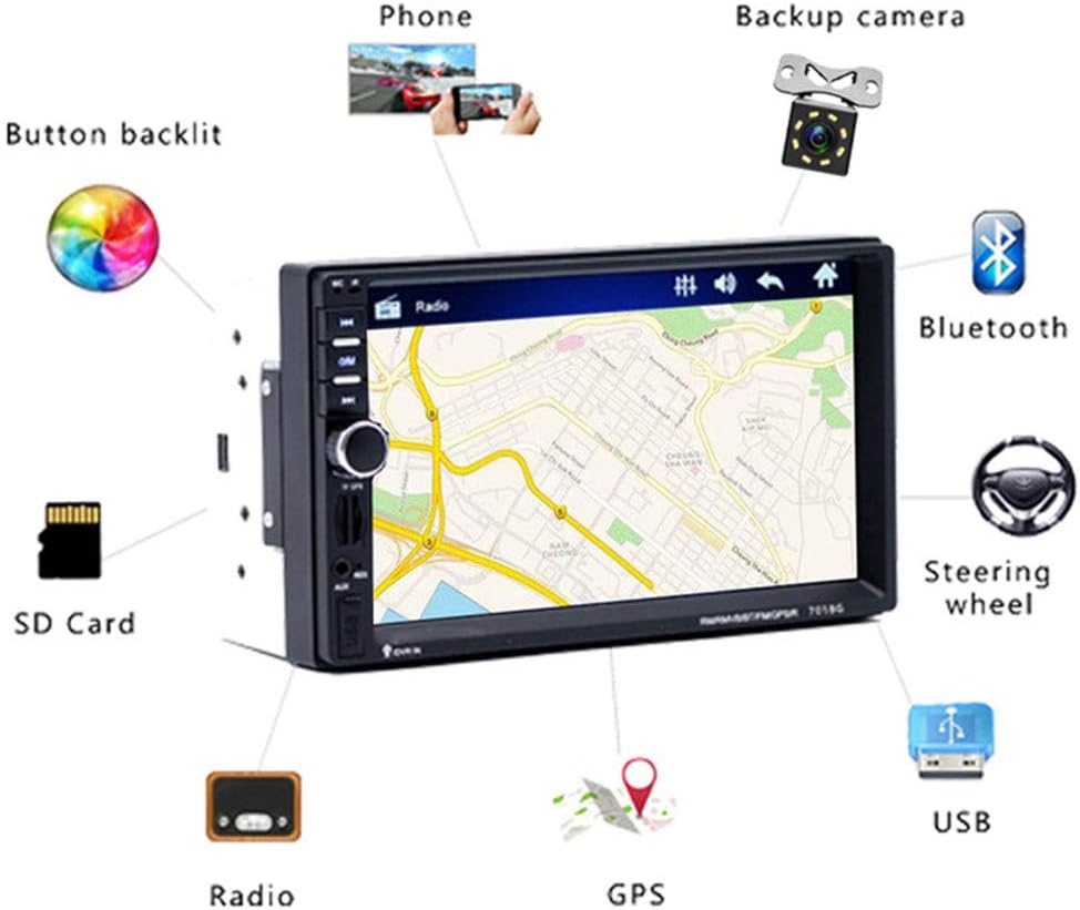 CZWXCD 7 Inch Car Intelligent Navigation MP5 Radio Bluetooth HD reversing image GPS Player Reversing the Display