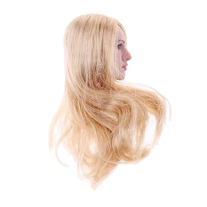Homyl 1 6 Dolls Golden Long Hair Head Sculpture For 12 Hot Toys Ht