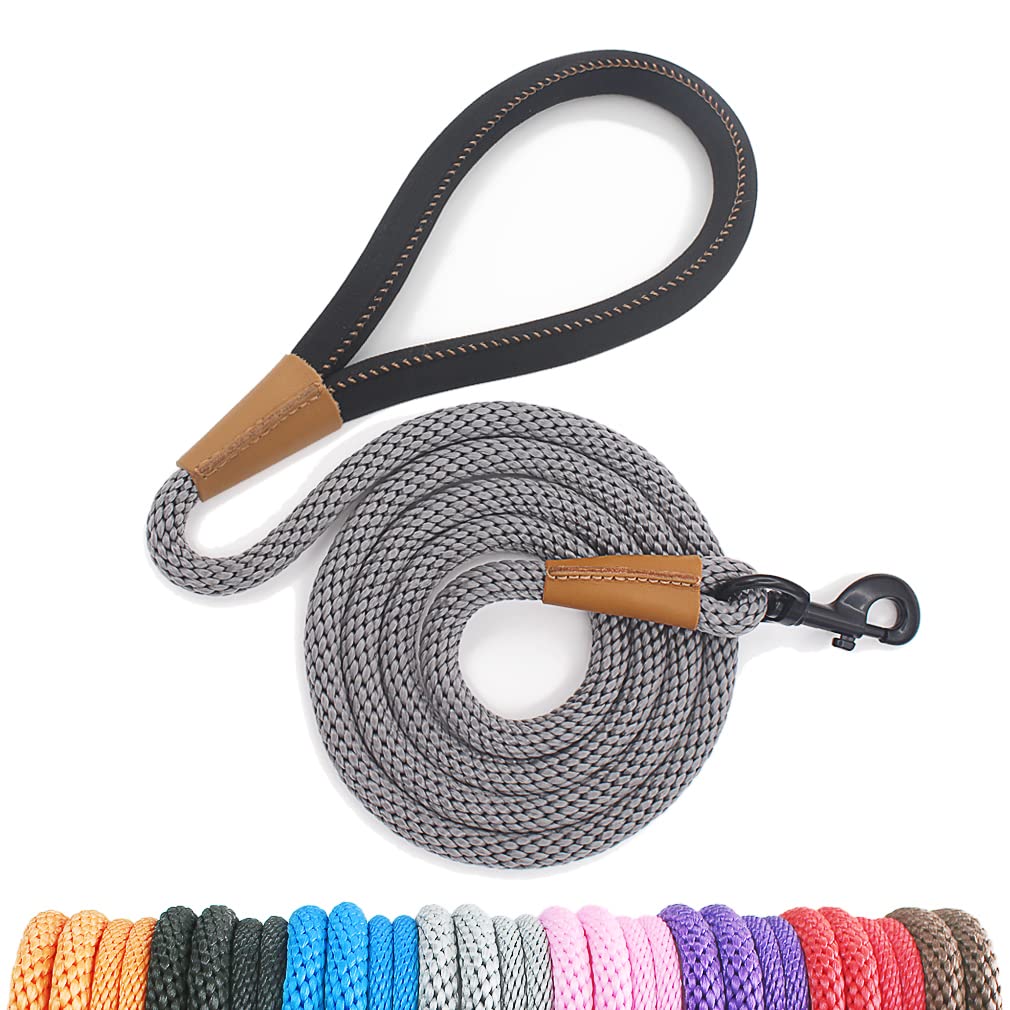 lynxking Dog Leash Slip Rope Lead Leash Strong Heavy Duty Braided Rope No Pull Training Lead Leashes for Medium Large and Small Dogs