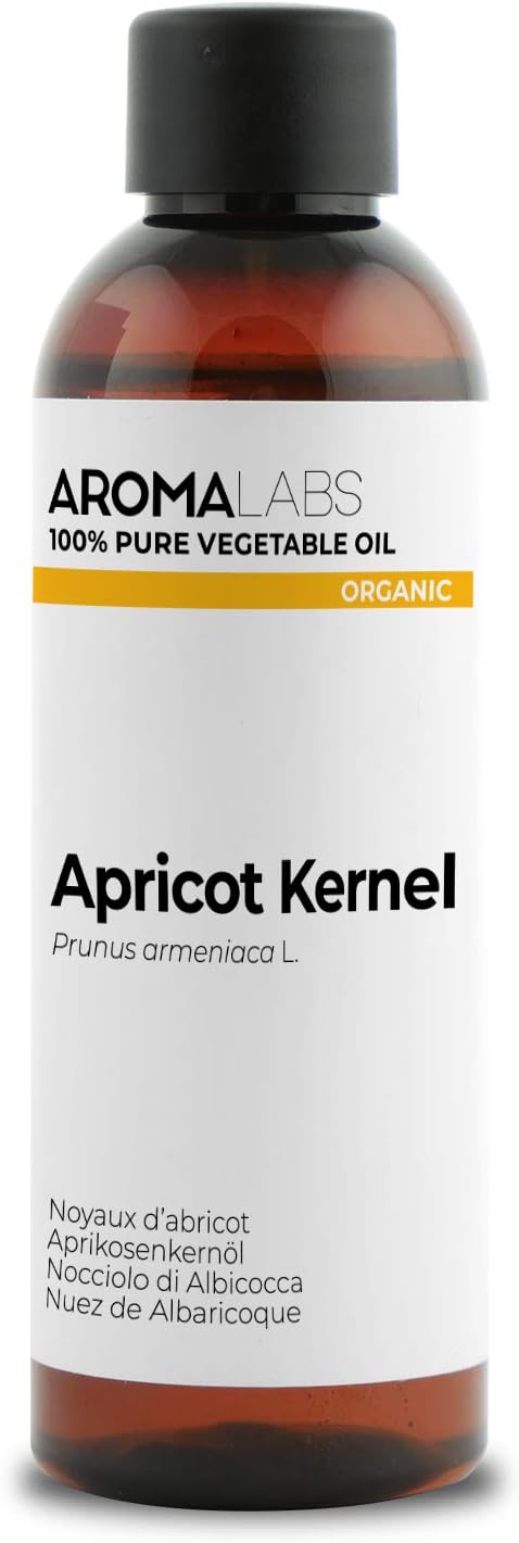 Aroma Labs Organic Apricot Kernel Oil 100ml Pure Cold Pressed AB Certified