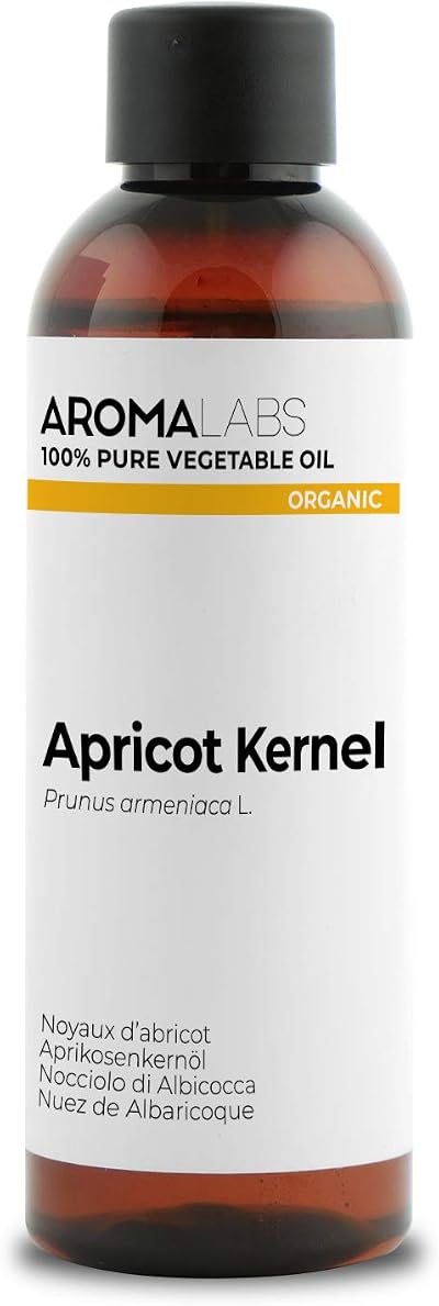 Aroma Labs Organic Apricot Kernel Oil 100ml Pure Cold Pressed AB Certified