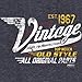 Vintage Racing 1975 T-Shirt, 50th Birthday Gift for Men, Aged to Perfection, Dk. Heather, Medium