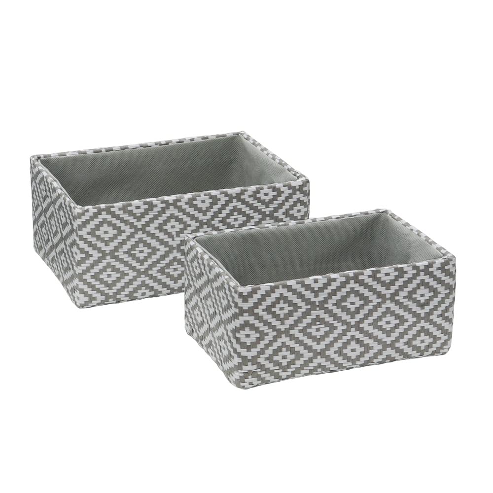 JVL Argyle Set of 2 Rectangular Storage Baskets