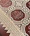 Simhomsen Small Vintage Burgundy Lace Doily Table Runners Dresser Scarf 16 × 36 Inch