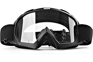 BIBIRE Dirt Bike Goggles, ATV Goggles Motocross MX Goggles Anti Fog OTG Riding Goggles Skiing Goggles for Men, Women, Youth