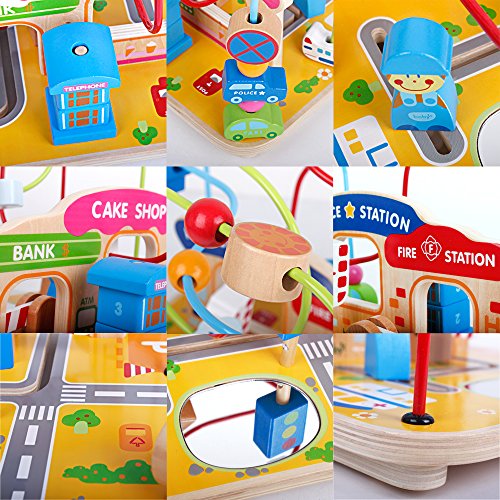 5 Wooden+Traffic+Coaster+Educational+Toddlers