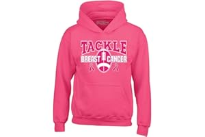 shop4ever Tackle Breast Cancer Awareness Hoodie Sweatshirts