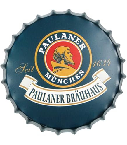 Panneau Publicitaire Rétro – Bière Franciscaine – Tôle 20x30 Cm – Décoration Oktoberfest Bavière