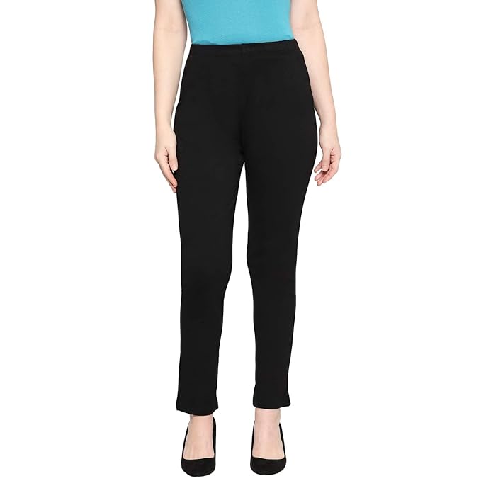 Buy inocenCia Solid Nylon Rayon Lycra Blended Lounge Pants for Women at
