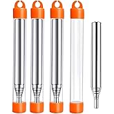 4 PCS Fire Blower Pipe Stainless Steel Blow Fire Tube Collapsible Bellows Blow Tube Fire Blowing Campfire Tools Pocket Bellow