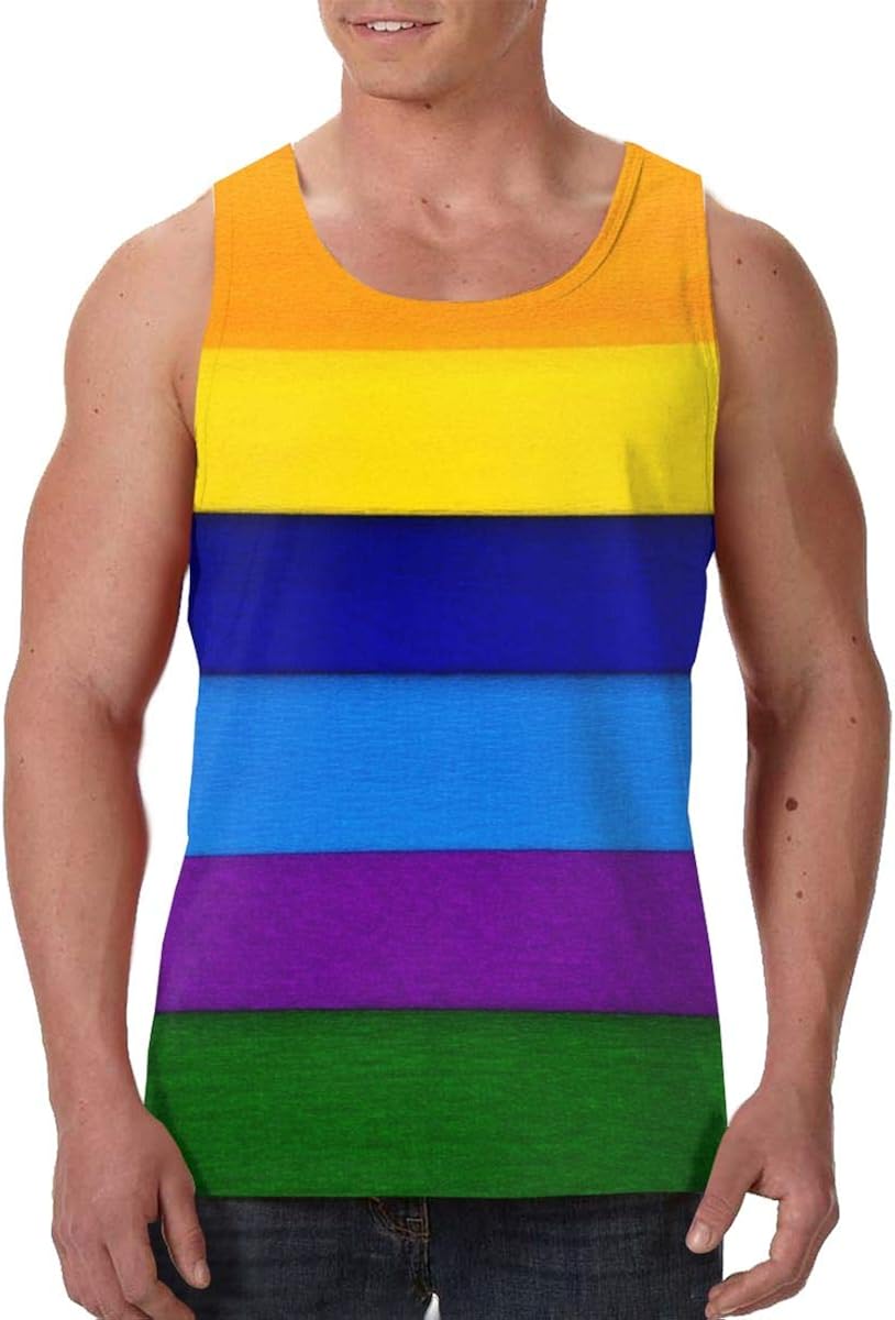 Amazon.com: Rainbow Men's Large Performance Sleeveless T-Shirt: Clothing