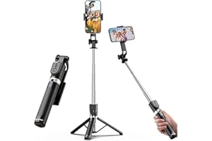 UBeesize Selfie Stick Tripod for iPhone and Android, 52'' Extendable Phone Tripod Stand with Remote, Portable Selfie Sticks with Phone Holder for Video Recording & Travel