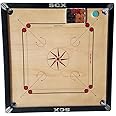 Carom Board Game Regular Size ( 32 X 32 INCHES Outer ) SPL Polish ( 29 X 29INCHES Inner Size ) 1.5 Boarder Free Coin Set & Sticker ROT-124