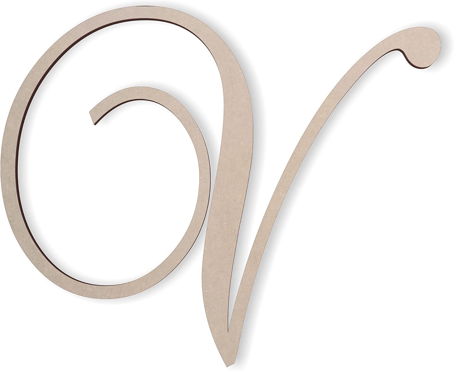 Address Signs - Jess and Jessica Wooden Letter V, Wooden Monogram Wall Hanging, Large Wooden Letters, Cursive Wood Letter