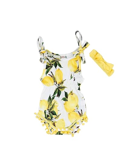 lemon print headband