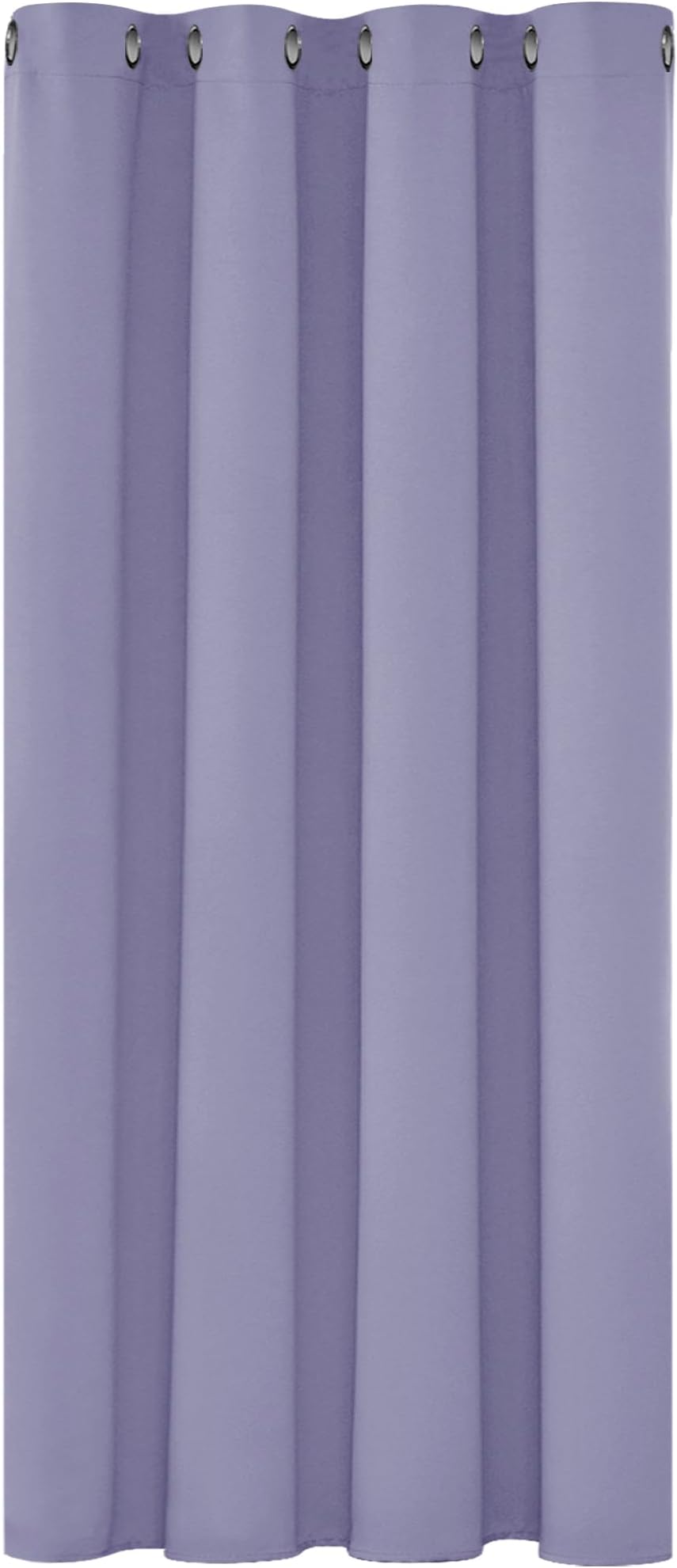 Deconovo Light Purple Thermal Blackout Eyelet Curtains 52 x 108 Single Panel