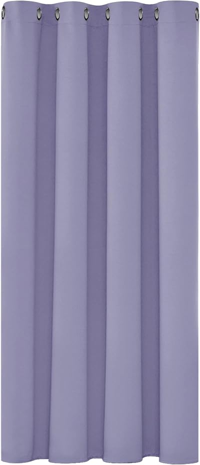 Deconovo Light Purple Thermal Blackout Eyelet Curtains 52 x 108 Single Panel
